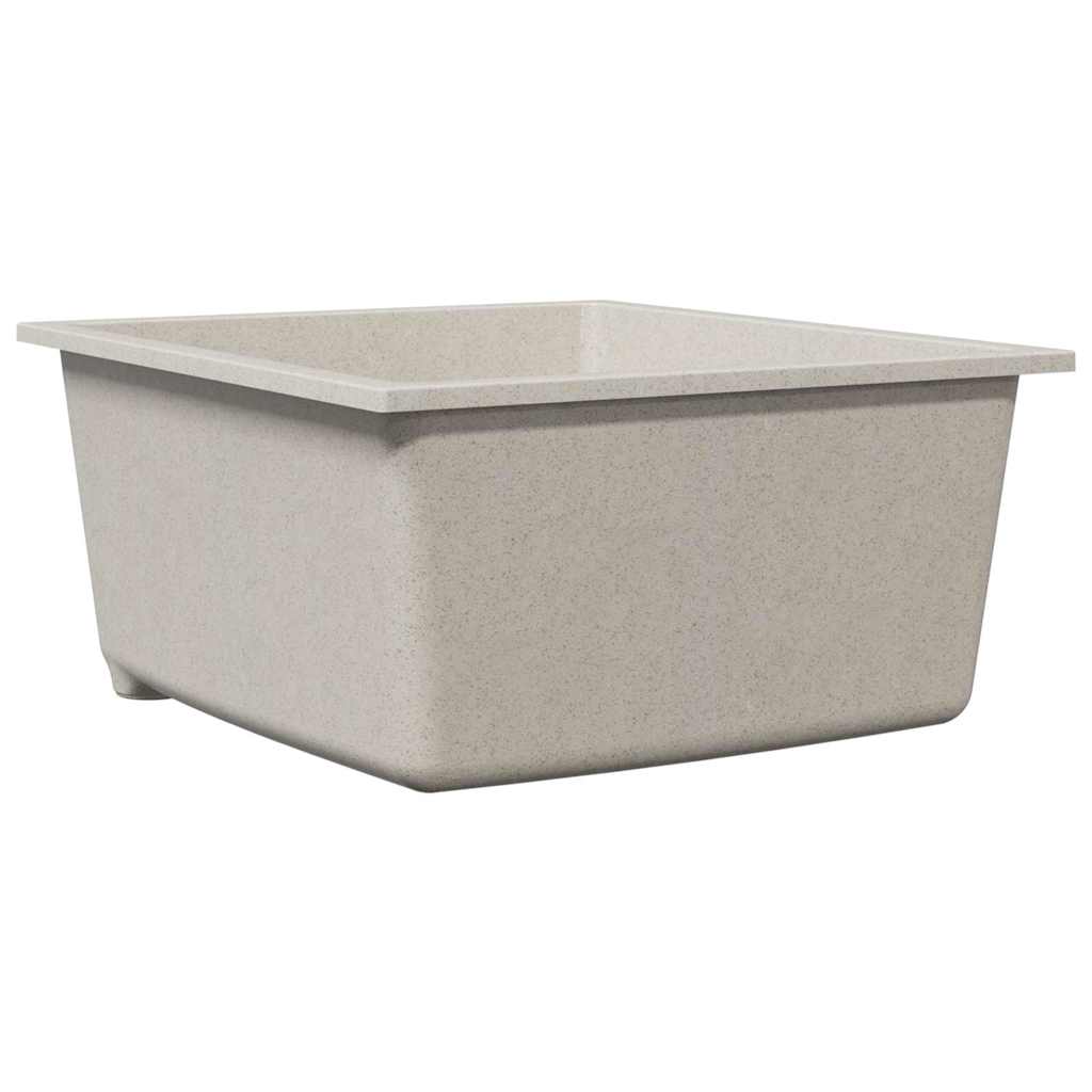 Lavello da Cucina  con Foro di Sovrappasso Granito Beige 4012353