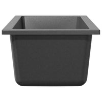 Lavello da Cucina  con Foro di Troppopieno in Granito Grigio 4012356