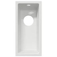 Lavello da Cucina  con Foro di Sovraccarico in Granito Bianco 4012358