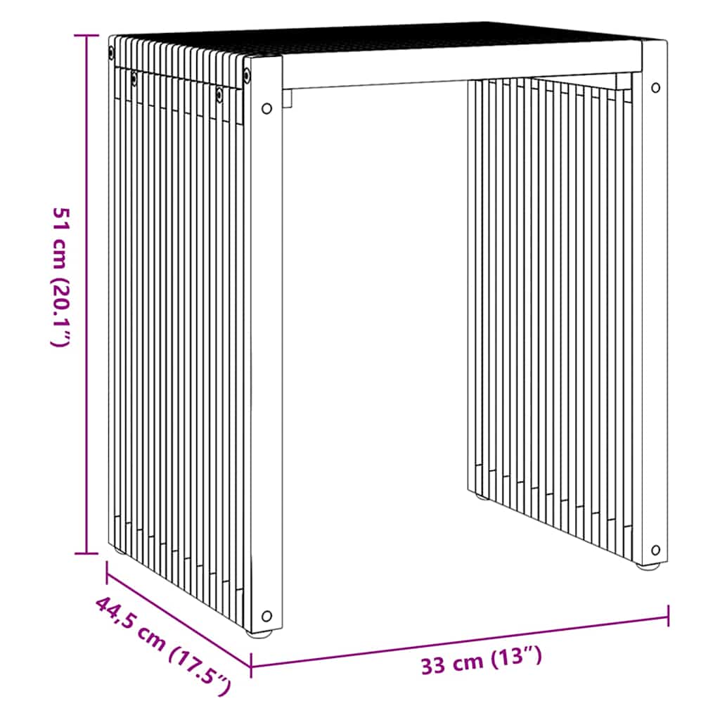 Nido di Tavoli Laterali Manuale 3 pcs Marrone 33 x 44.5 x 51 cm 42006351