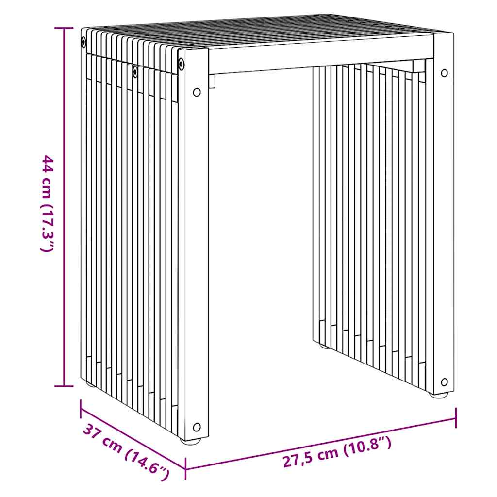 Nido di Tavoli Laterali Manuale 3 pcs Marrone 33 x 44.5 x 51 cm 42006351