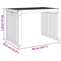 Tavolo Laterale da Giardino Marrone 50 x 32.5 x 35 cm 42006353