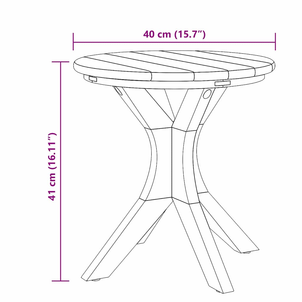 Tavolo laterale Marrone 40 x 40 x 41 cm Legno massello di teak 42006357