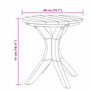 Tavolo laterale Marrone 40 x 40 x 41 cm Legno massello di teak 42006357