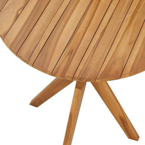 Tavolo Bistro da Giardino  Ø70x75 cm in Legno Massello di Teak 42006359