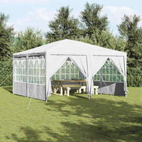 vidaXL Tenda Party Bianco 400 x 400 x 266 cm Poliestere e Acciaio