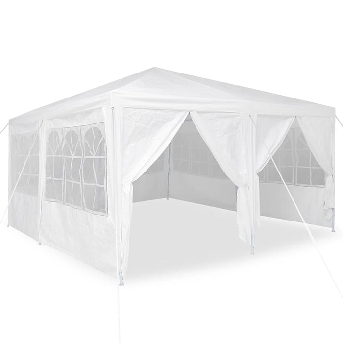vidaXL Tenda Party Bianco 400 x 400 x 266 cm Poliestere e Acciaio