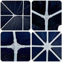 Tenda da Festa  con 10 Pareti Blu 6x4 m PE 42003434