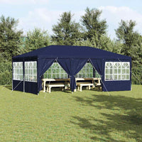 Tenda da Festa  con 10 Pareti Blu 6x4 m PE 42003434