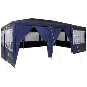 Tenda da Festa  con 10 Pareti Blu 6x4 m PE 42003434