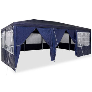 Tenda da Festa  con 10 Pareti Blu 6x4 m PE 42003434