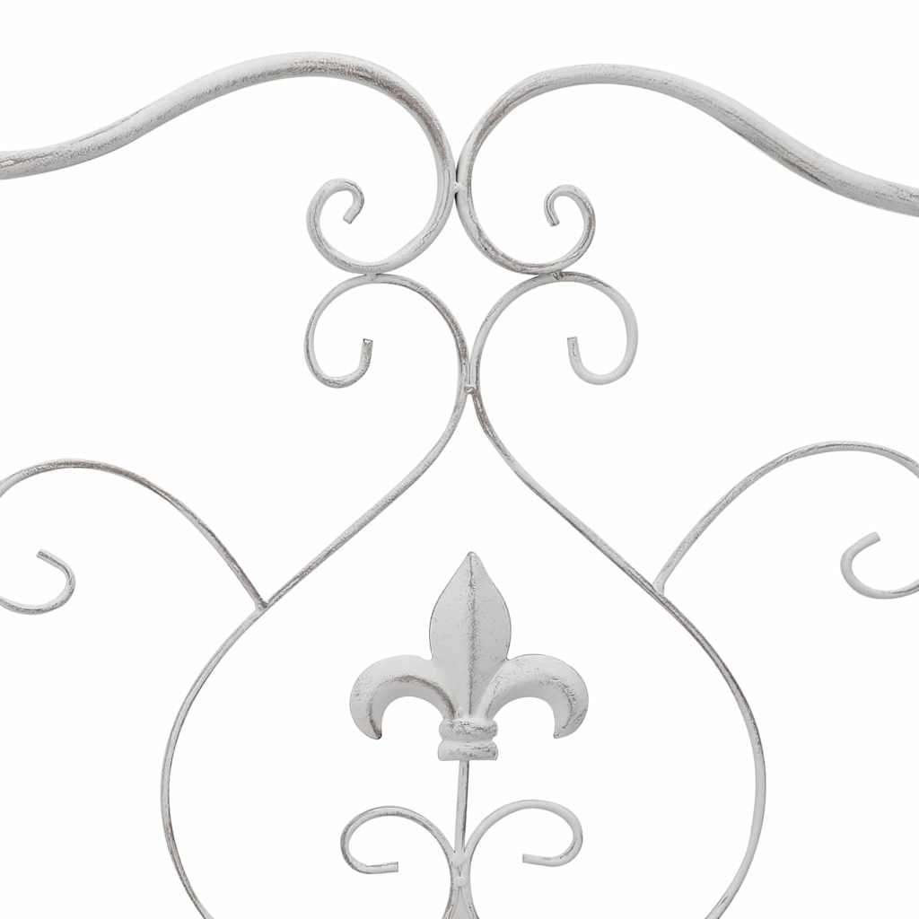 Panchina da Giardino  Bianca a Doghe 104 cm in Acciaio 42008112