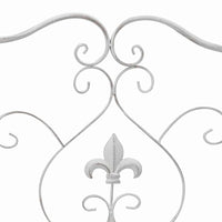 Panchina da Giardino  Bianca a Doghe 104 cm in Acciaio 42008112