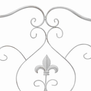 Panchina da Giardino  Bianca a Doghe 104 cm in Acciaio 42008112