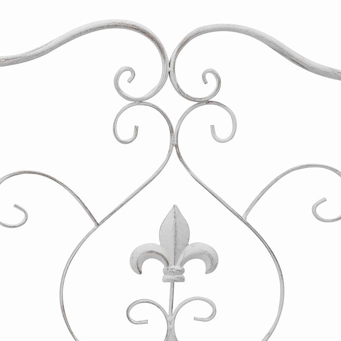 Panchina da Giardino  Bianca a Doghe 104 cm in Acciaio 42008112