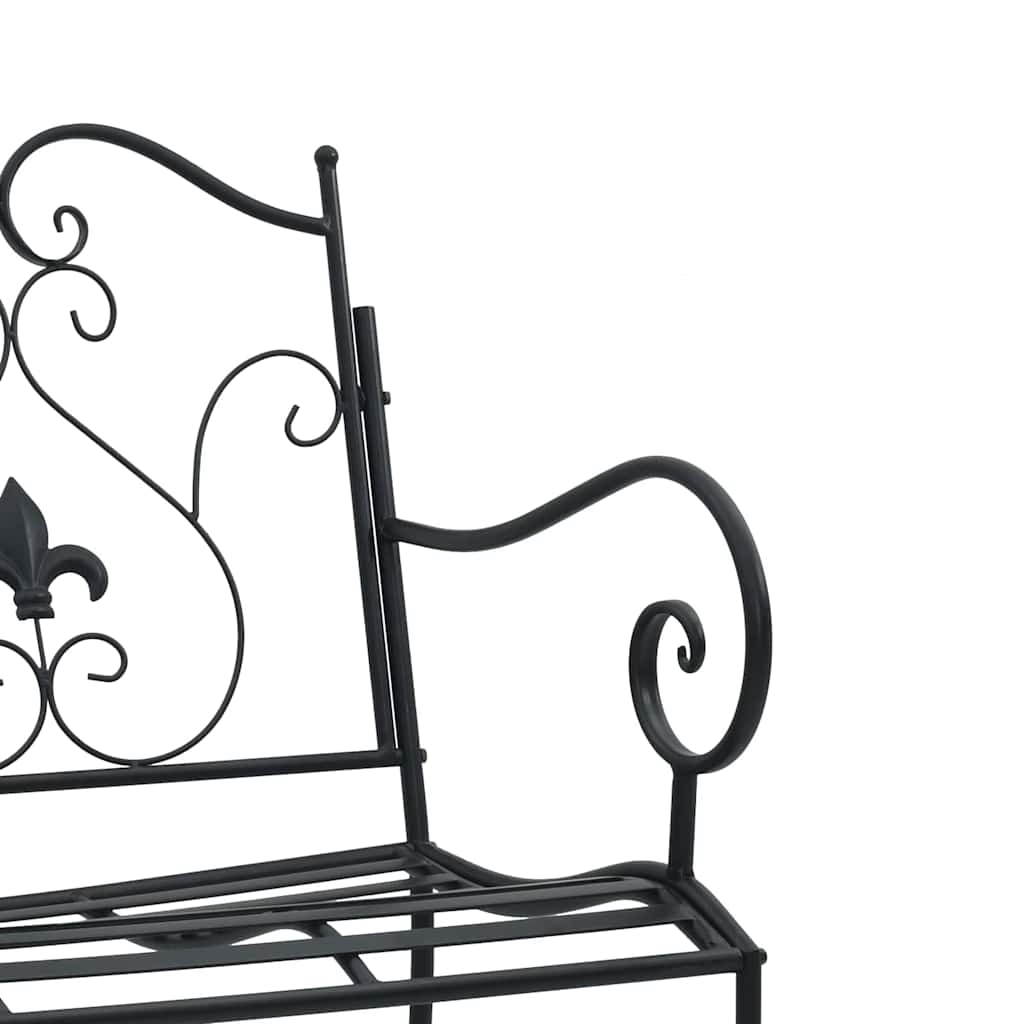 Panchina da giardino Nero 104 x 54 x 93cm Acciaio 42008113