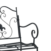 Panchina da giardino Nero 104 x 54 x 93cm Acciaio 42008113