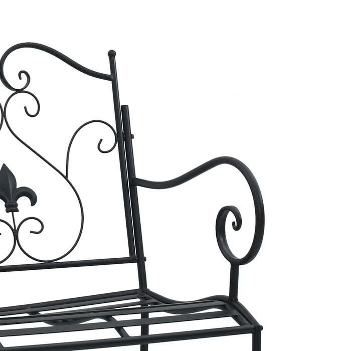 Panchina da giardino Nero 104 x 54 x 93cm Acciaio 42008113