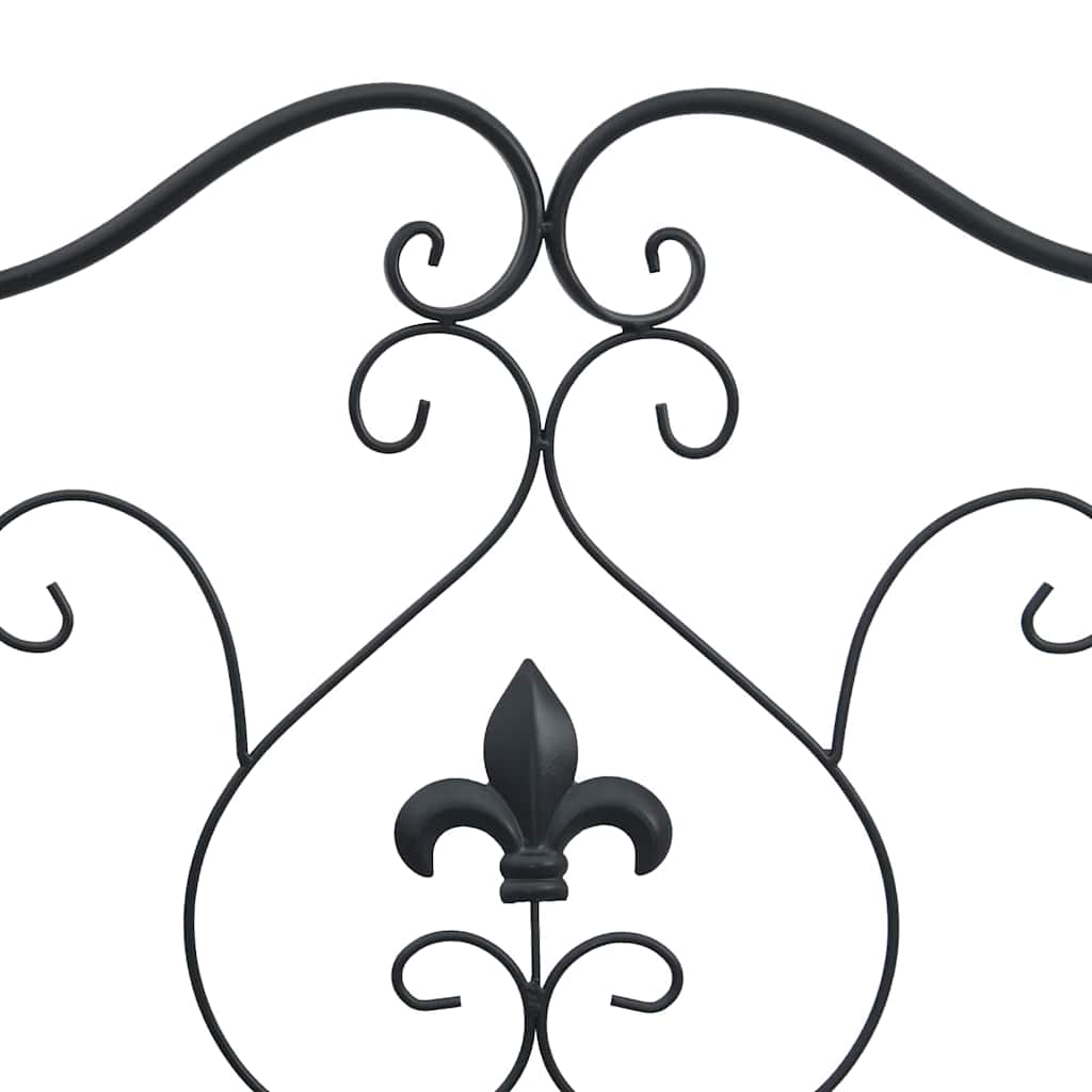 Panchina da giardino Nero 104 x 54 x 93cm Acciaio 42008113