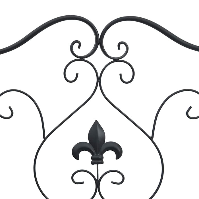 Panchina da giardino Nero 104 x 54 x 93cm Acciaio 42008113