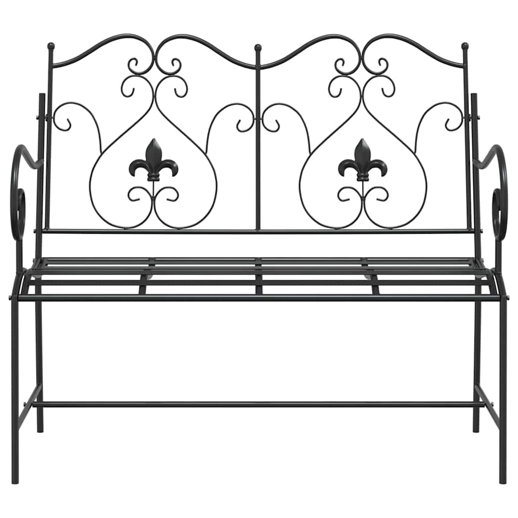 Panchina da giardino Nero 104 x 54 x 93cm Acciaio 42008113