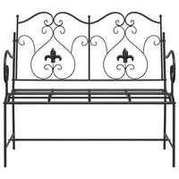 Panchina da giardino Nero 104 x 54 x 93cm Acciaio 42008113