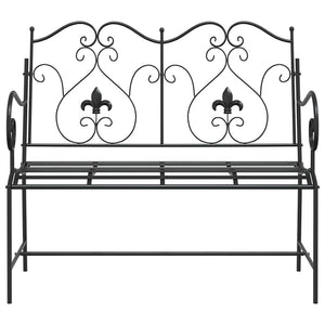 Panchina da giardino Nero 104 x 54 x 93cm Acciaio 42008113