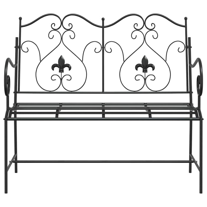 Panchina da giardino Nero 104 x 54 x 93cm Acciaio 42008113