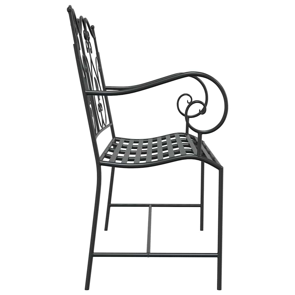 Panchina da giardino Nero 104 x 54 x 93cm Acciaio 42008113