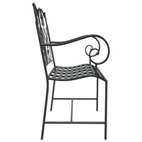 Panchina da giardino Nero 104 x 54 x 93cm Acciaio 42008113