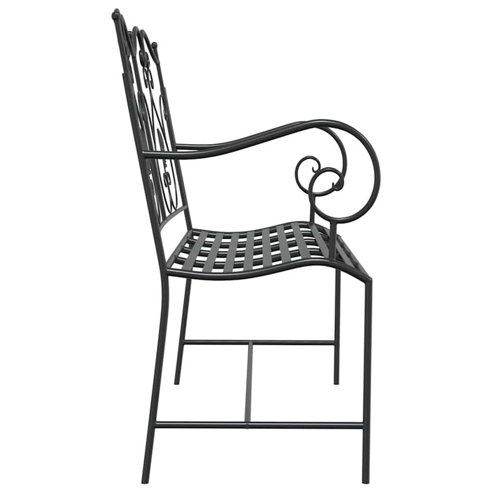 Panchina da giardino Nero 104 x 54 x 93cm Acciaio 42008113