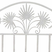 Panchina da Giardino  in Acciaio con Design a Listelli, Bianca, 104 cm 42008114