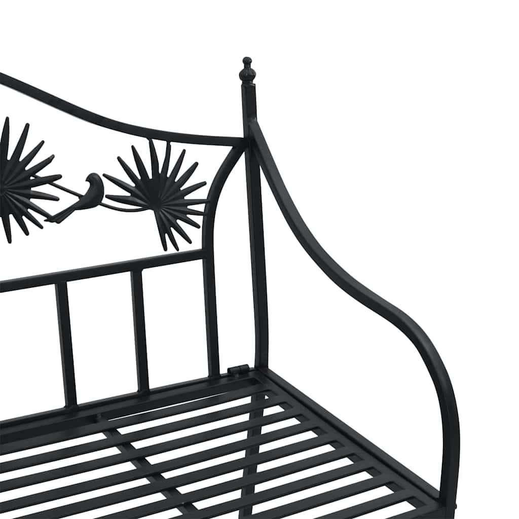 Panchina da giardino Nero 104 x 54 x 93cm Acciaio 42008115