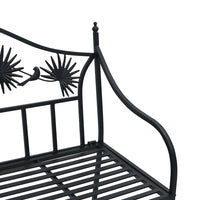 Panchina da giardino Nero 104 x 54 x 93cm Acciaio 42008115