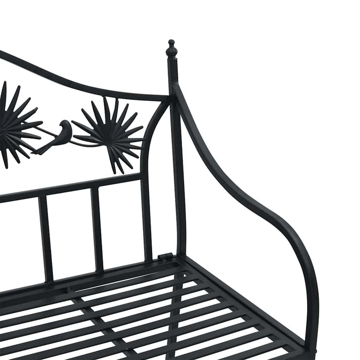 Panchina da giardino Nero 104 x 54 x 93cm Acciaio 42008115