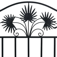 Panchina da giardino Nero 104 x 54 x 93cm Acciaio 42008115