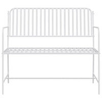 Panchina da giardino Bianco 104 x 54 x 93cm Acciaio 42008116