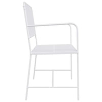 Panchina da giardino Bianco 104 x 54 x 93cm Acciaio 42008116