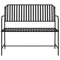 Panchina da giardino Nero 104 x 54 x 93cm Acciaio 42008117