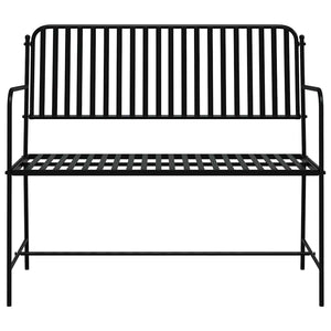 Panchina da giardino Nero 104 x 54 x 93cm Acciaio 42008117