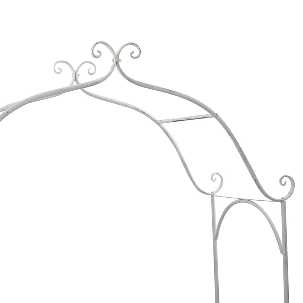 Panchina da giardino con cuscino Bianco 104 x 54 x 93cm Acciaio 42008120