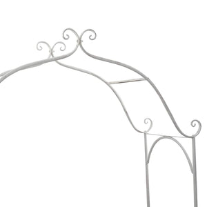 Panchina da giardino con cuscino Bianco 104 x 54 x 93cm Acciaio 42008120