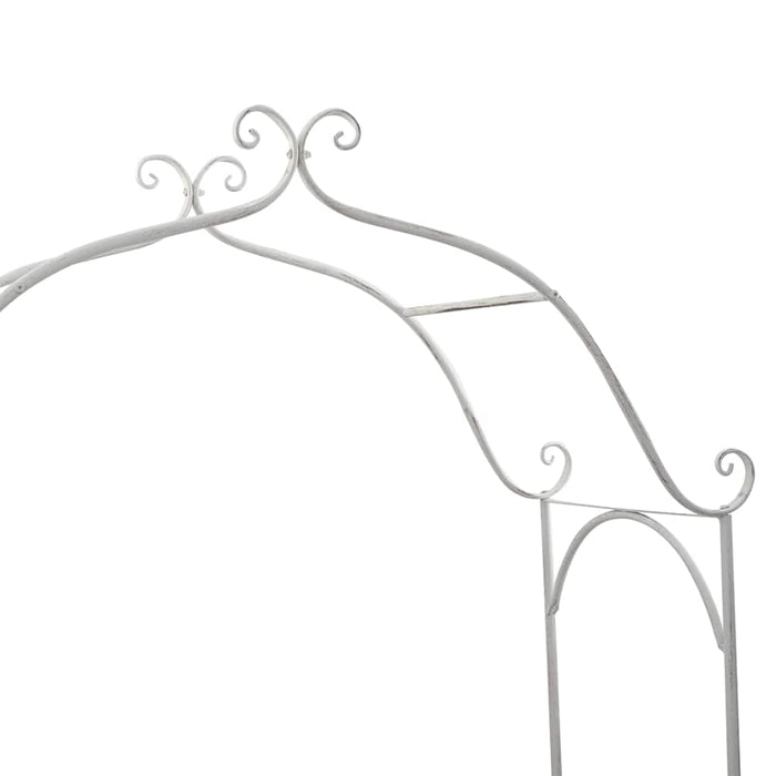 Panchina da giardino con cuscino Bianco 104 x 54 x 93cm Acciaio 42008120