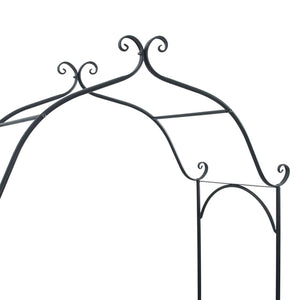 Panchina da giardino con cuscino Nero 104 x 54 x 93cm Acciaio 42008121