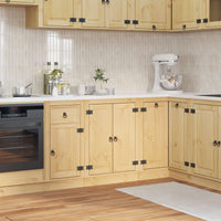 Armadietto con porta Miele 60 x 46 x 81,5 cm Pino massello 42007559