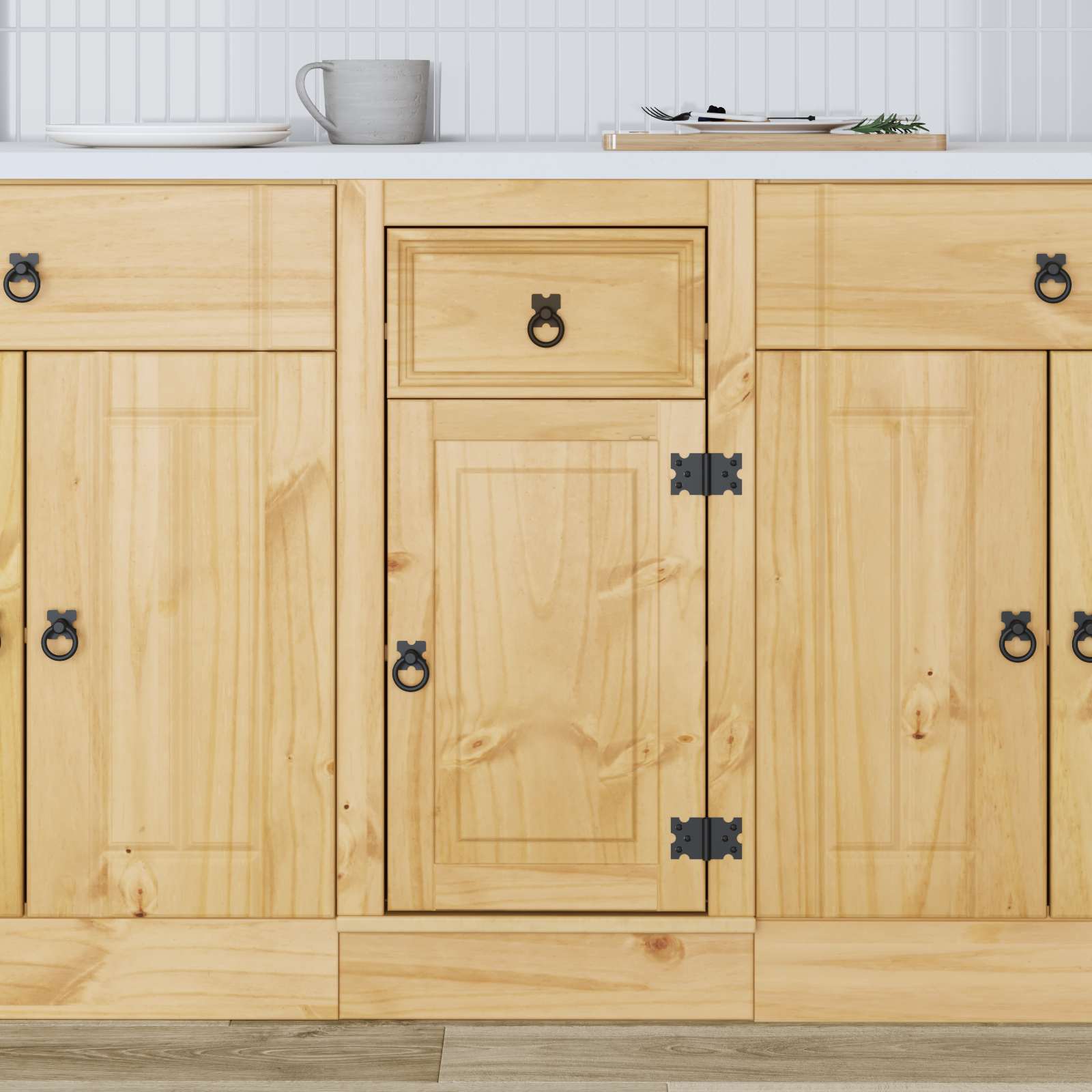 Armadietto con cassetto Miele 40 x 46 x 81,5 cm Pino massello 42007561