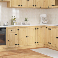 Armadietto con porta Miele 80 x 46 x 81,5 cm Pino massello 42007563