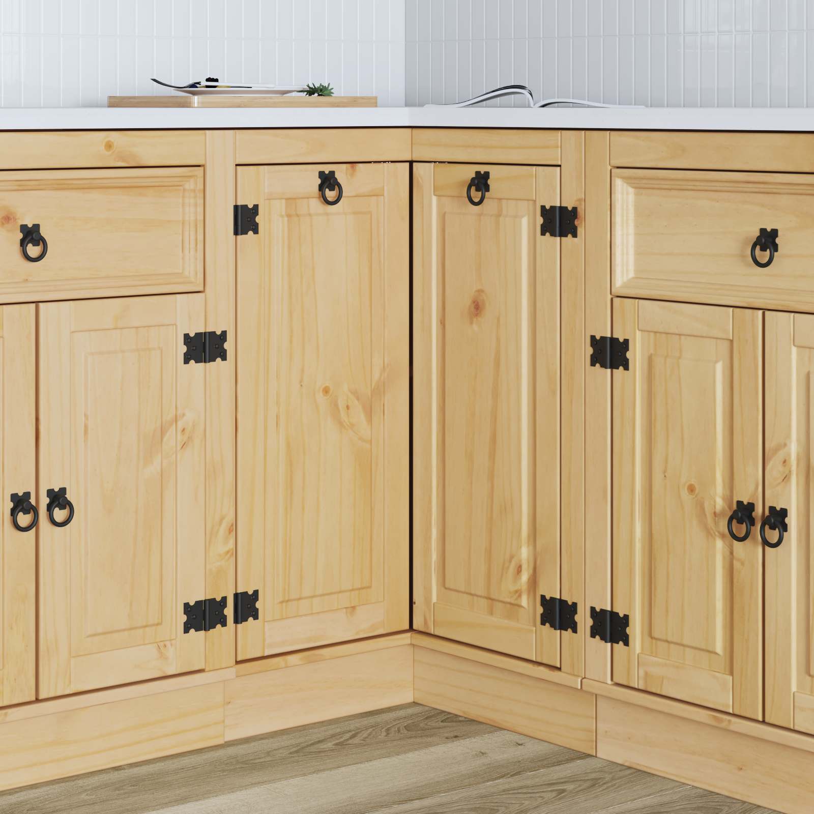 Armadietto con lo scaffale Miele 60 x 32 x 40 cm Pino massello 42007568