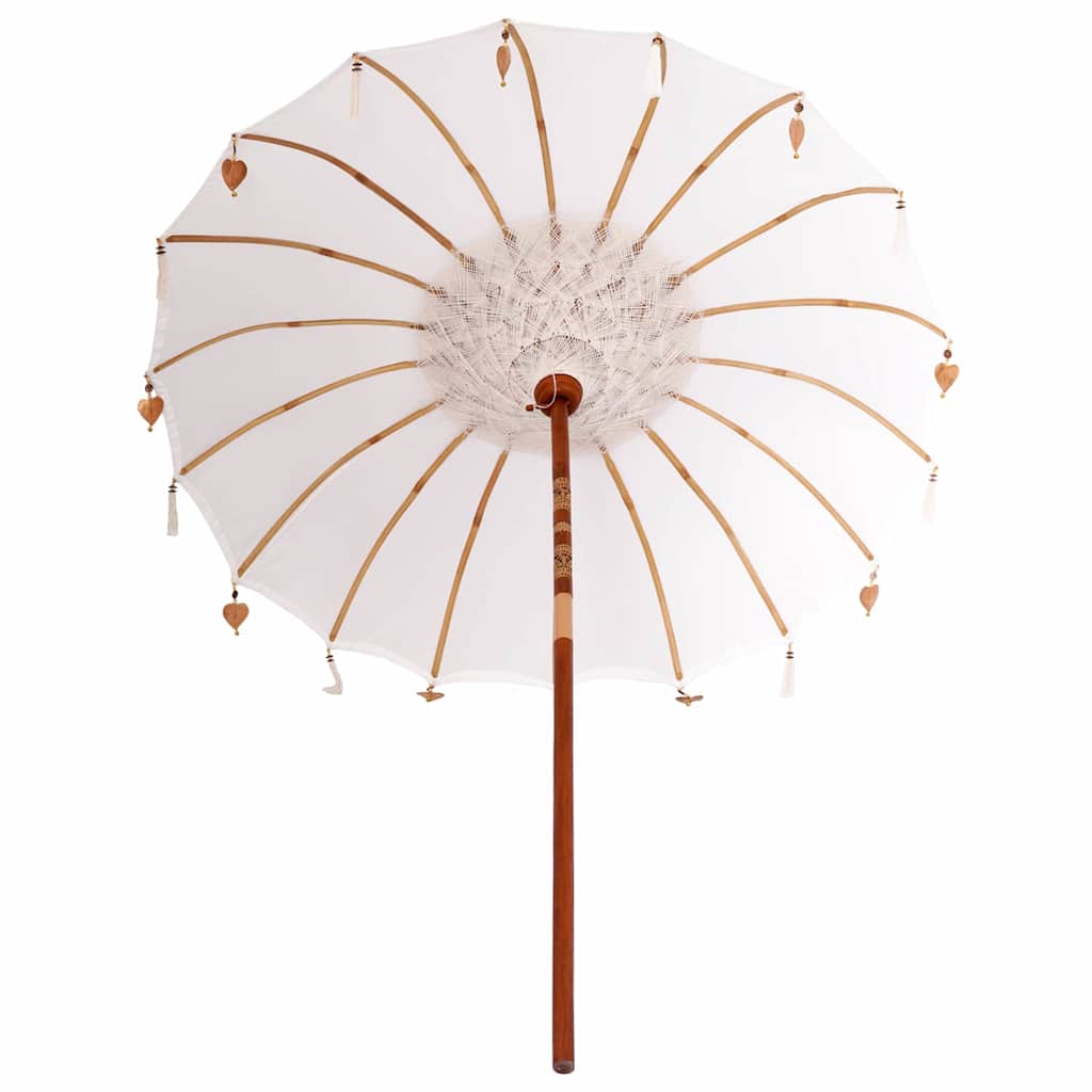 vidaXL Parasol Balinese Crema (180-190) x 260 cm