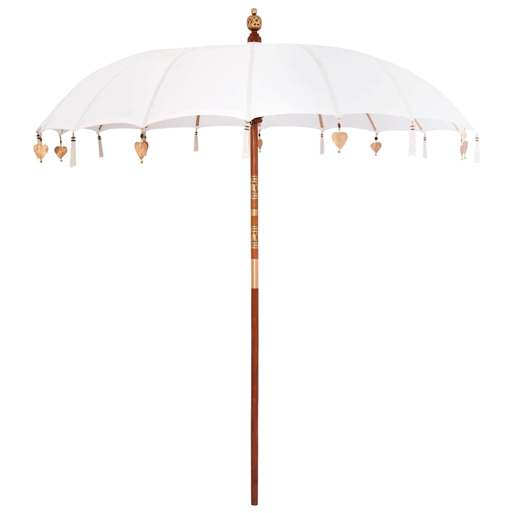 vidaXL Parasol Balinese Crema (210-220) x 260 cm